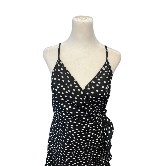 Princess Polly Her Jewel Black‎ & White Polka Dot Mini Dress Size 8 - Picture 5 of 10